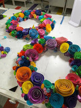 Load image into Gallery viewer, Paper Flower Wreath
